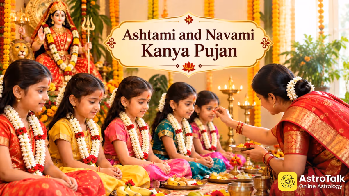 Ashtami-Navami Kanya Pujan: Timings, Zodiac-Based Gifts, & Significance of Worshipping Girls