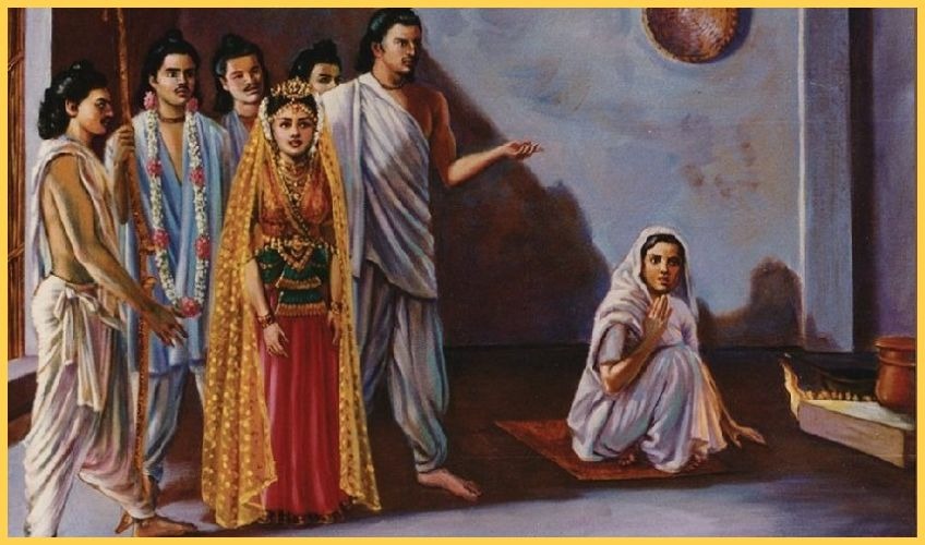 Pandav and Draupadi in Mahabharata